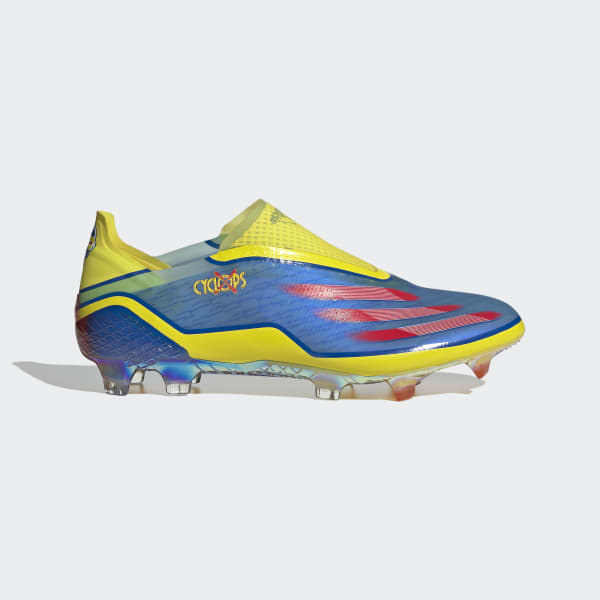 blue adidas laceless football boots