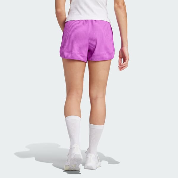 Purple Pacer All Gym Seasonal Rib High-Rise Tonal 3-Stripes Shorts