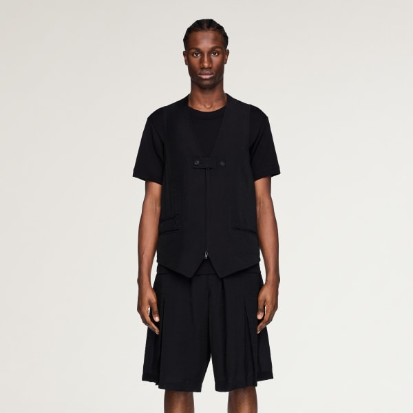 Black Y-3 TAILORED VEST