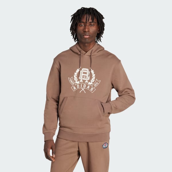 Brown Collegiate Loose Hoodie