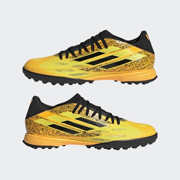 Dorado Zapatos de Fútbol X Speedflow. Messi.3 Pasto Sintético LET35