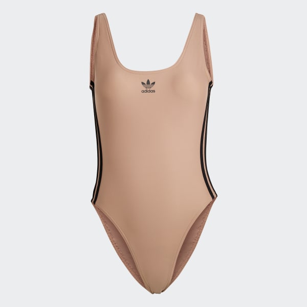 Brun Adicolor 3-Stripes Swimsuit