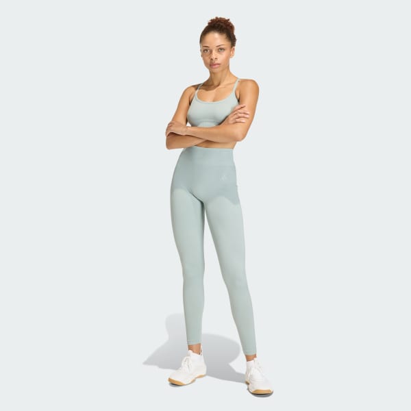 Green Workout Essentials Full-Length Knit Leggings