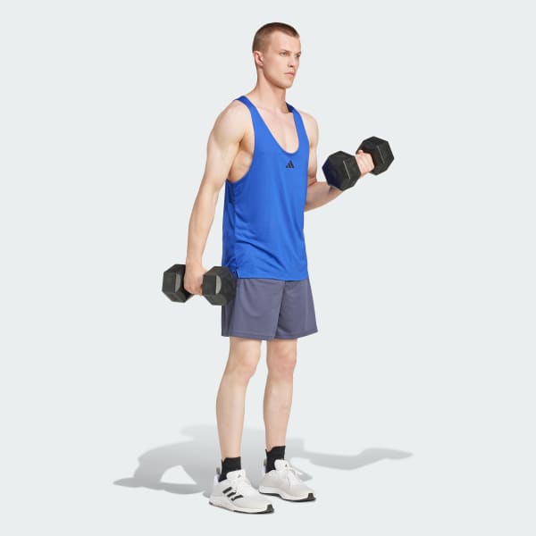 Niebieski Workout Stringer Tank Top