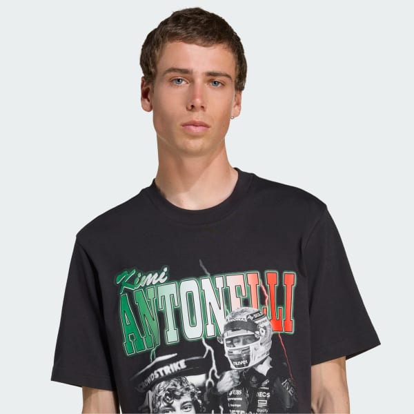 Black Mercedes - AMG Petronas Formula One Team Kimi Antonelli Graphic Tee