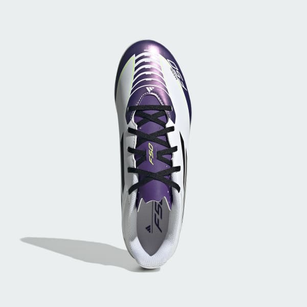 Blanco Zapatos de fútbol F50 Club Messi Pasto Sintético