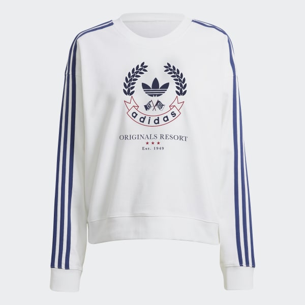 Wit Sweater met Crest Graphic ZL405