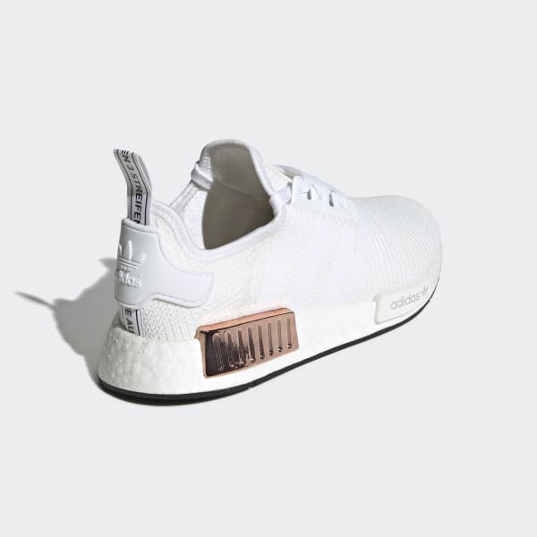 adidas nmd r1 cloud white core black gold metallic