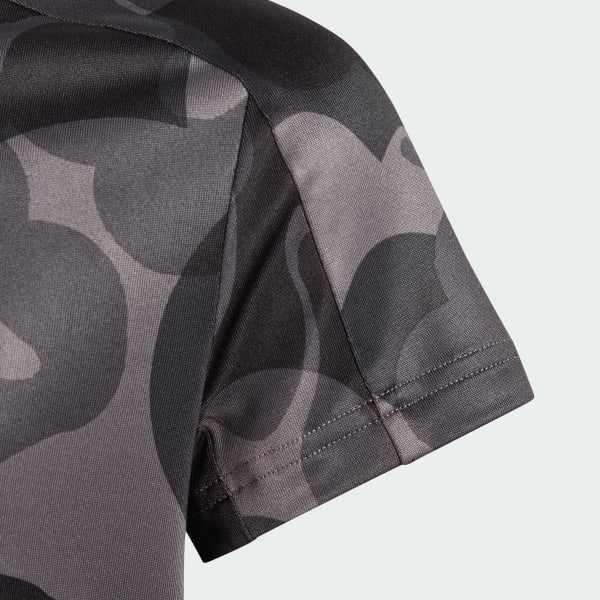 Noir T-shirt court imprimé de saison Essentials AEROREADY Enfants