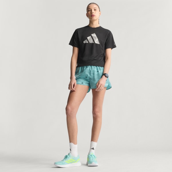 Turquoise Adi365 Running Essentials Brand Love Shorts