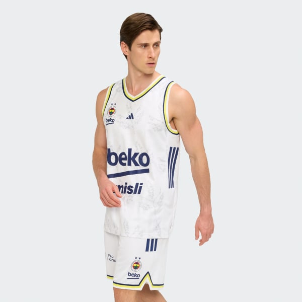 White Fenerbahçe Basketball 25/26 Training Men Jersey