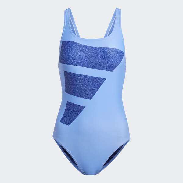 Blue Big Bars Graphic Swimsuit