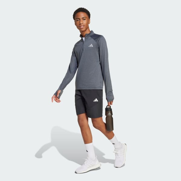 Schwarz All Sports Favorite 1/4-Reißverschluss langärmelig Longsleeve