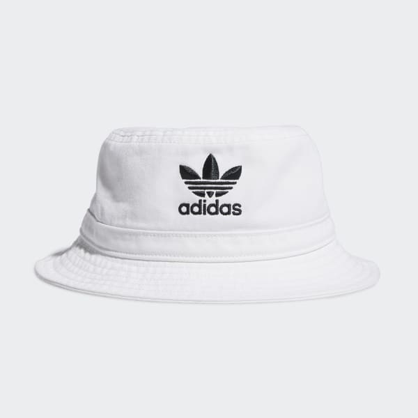 adidas washed white bucket hat