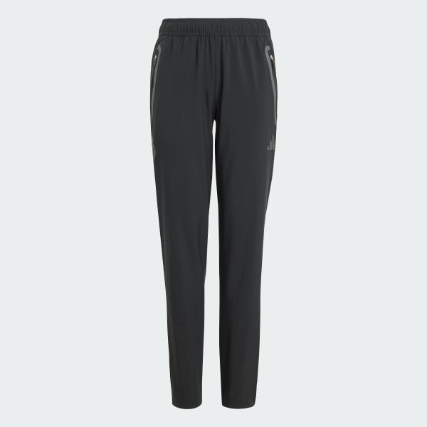 Black Real Madrid Tiro 25 Competition Vis Tech Travel Pants Kids