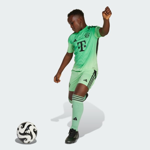 Gron FC Bayern 25/26 Kids målmandstrøje