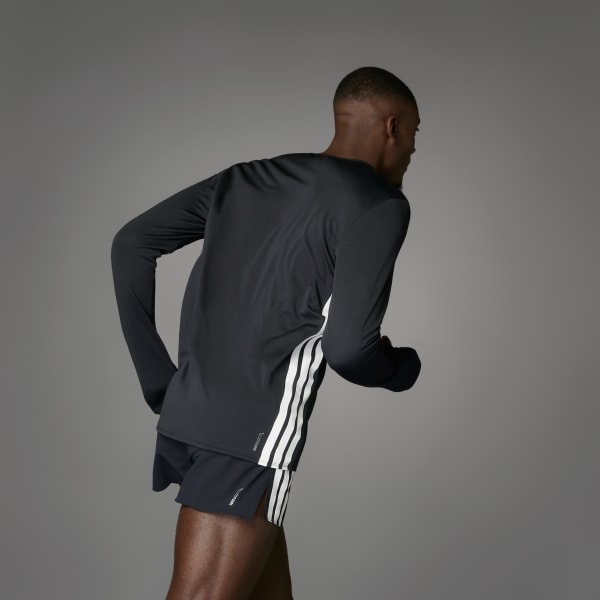 สีดำ เสื้อวิ่งแขนยาว Adizero