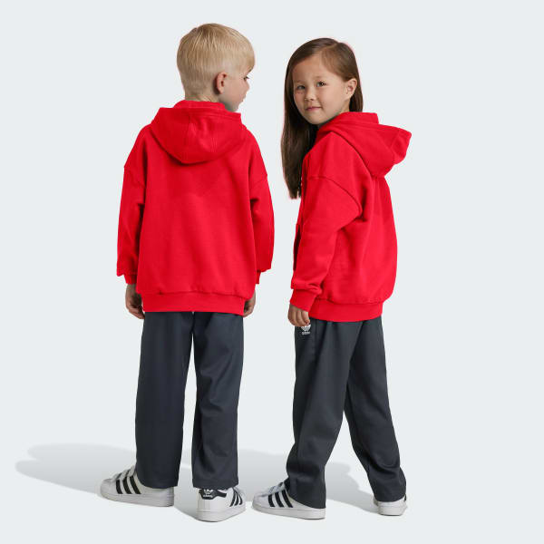 Rojo Conjunto de Polerón con Capucha Estampado Kids