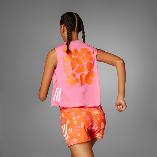 Pink Own the Run CLIMACOOL Floral Tee