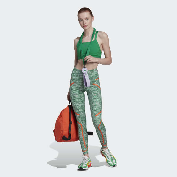 Green adidas by Stella McCartney TruePurpose Printed Training Leggings TU558