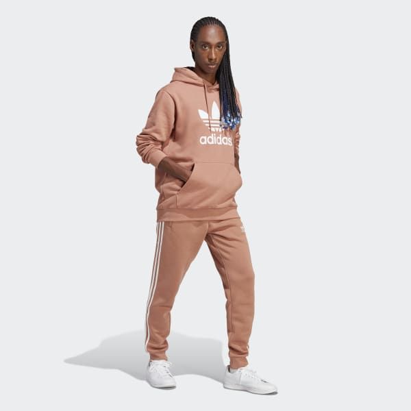 hnedá Mikina s kapucňou Adicolor Classics Trefoil Hoodie