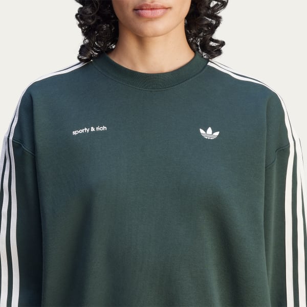 adidas x Sporty & Rich Sweatshirt - Green | Free Shipping