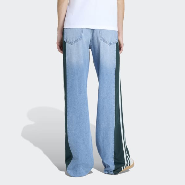 adidas Originals Athletic Dept Denim Firebird Pants - Blue | Free