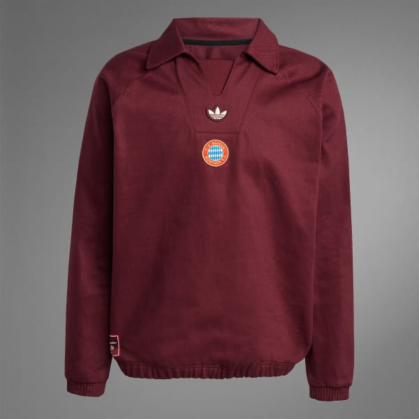 ★ adidas★ FC Bayern Terrace Icon Drill Top JF0596 adidas FC Bayern Terrace Icons Drill Top - Burgundy | adidas