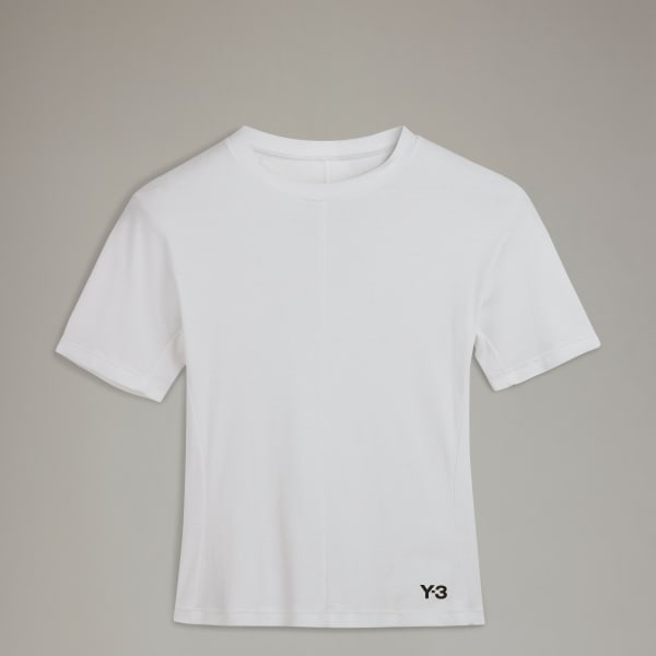 adidas Y-3 Fitted Short Sleeve Tee - White | Free Shipping