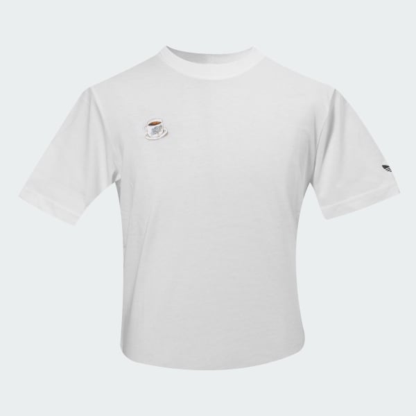 White adidas TEE x  Kopitiam Club