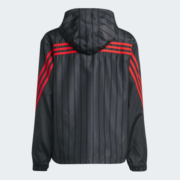 Grey and red adidas jacket deals