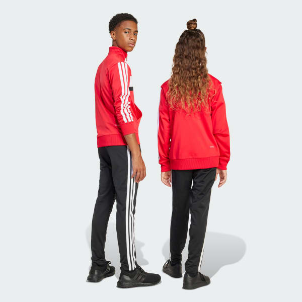 cervená Tepláková súprava Seasonal Essentials Tiberio 3-Stripes Tricot Kids