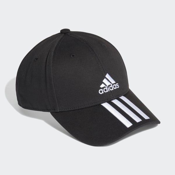 zwart Baseball 3-Stripes Twill Pet