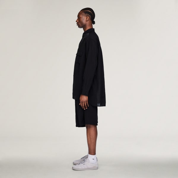 Schwarz Y-3 LANGÄRMELIGES HEMD