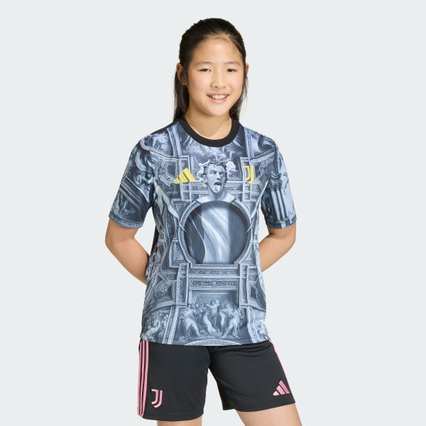 Schwarz JUVENTUS TURIN 25/26 KIDS AUFWÄRMSHIRT