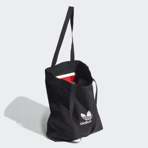 Adidas Canvas Shopper Bag Sack Shoulder Strap Bag Casual Bag Black Nwt GT4785