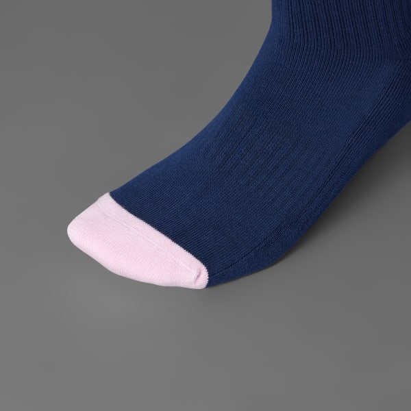 ブルー 【オリジナルスゴルフ】クルー丈 ロゴ クッションソックス