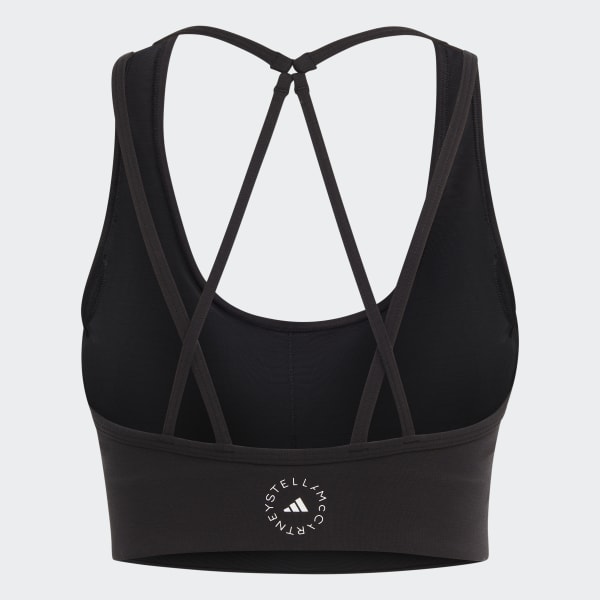 Black adidas by Stella McCartney TrueStrength Medium-Support Bra