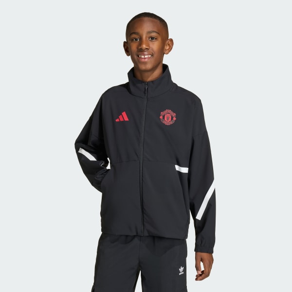 adidas Manchester United Z.N.E. Anthem Jacket Kids - Black | Free