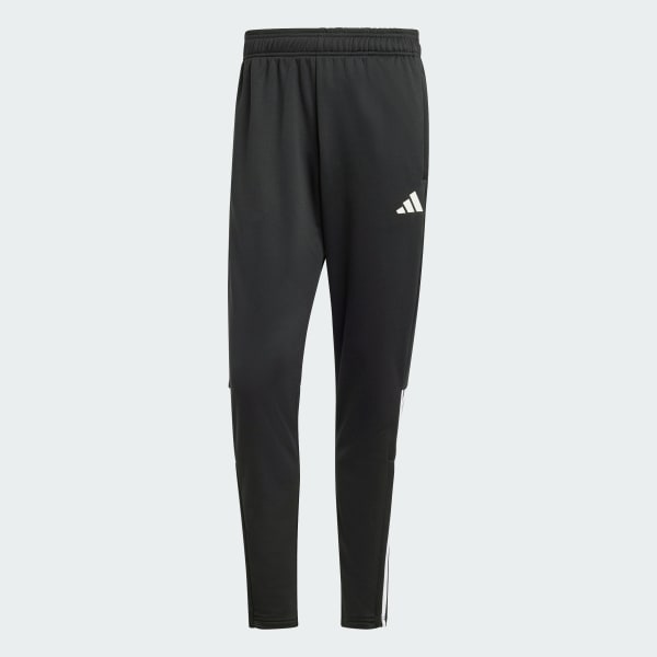 Black Sereno Regular Tapered Cut 3-Stripes Pants