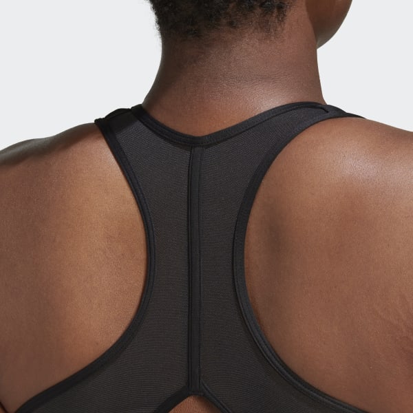 Negro Top Deportivo Powerreaction Techfit Soporte Medio