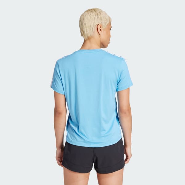 Blue AEROREADY Train Essentials 3-Stripes Tee