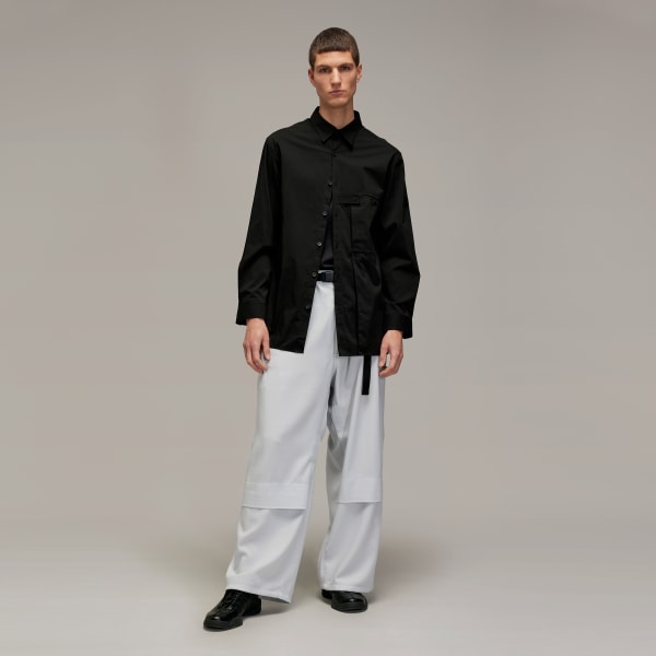 Black Y-3 Pleated Pocket Shirt