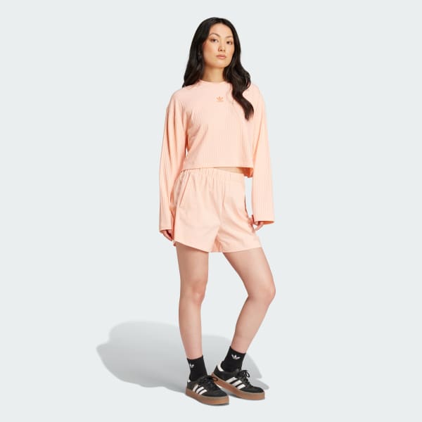 Pink Essentials Wide Rib Long Sleeve Long-Sleeve Top