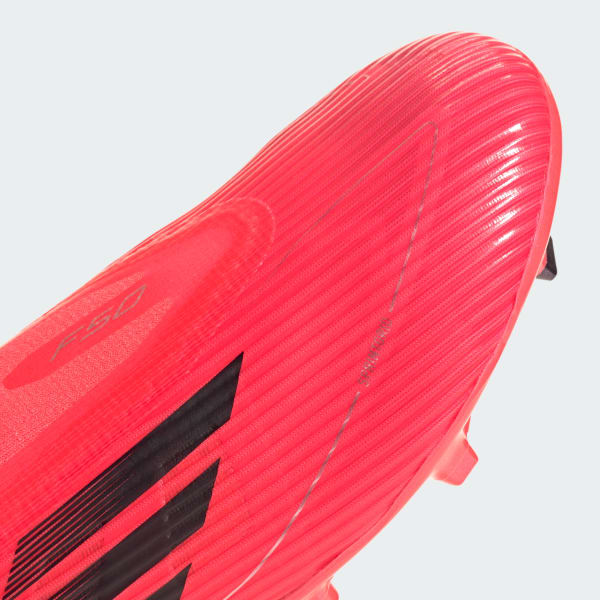 Adidas F50 League Laceless Firm Multi Ground Cleats Unisex Turbo Aurora Black Platinum Metallic 9.5
