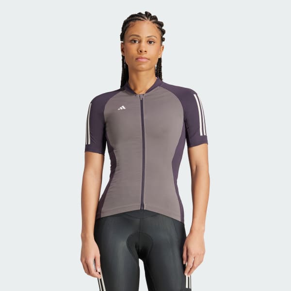 hnědá Dres Essentials 3-Stripes Cycling