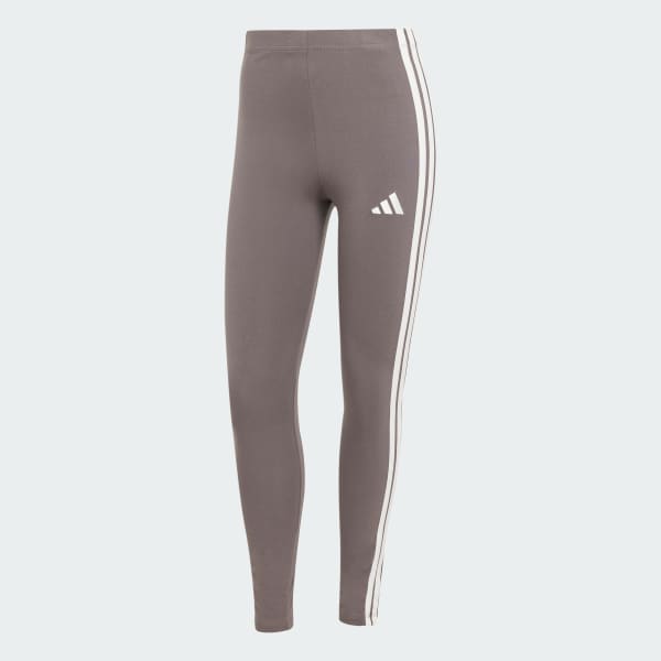 Grey Essentials 3-Stripes Cotton Leggings