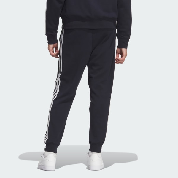 ブルー エッセンシャルズ プラス レギュラーフィット スリーストライプス フレンチテリー カフパンツ