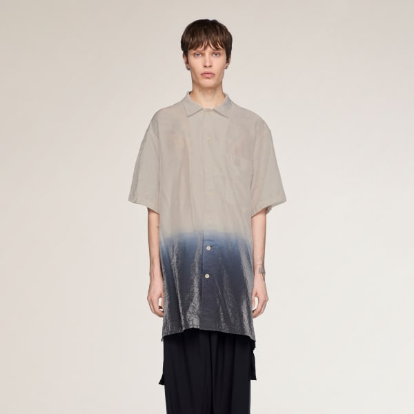 Beige Y-3 DIP DYE SHORT SLEEVE LONG SHIRT
