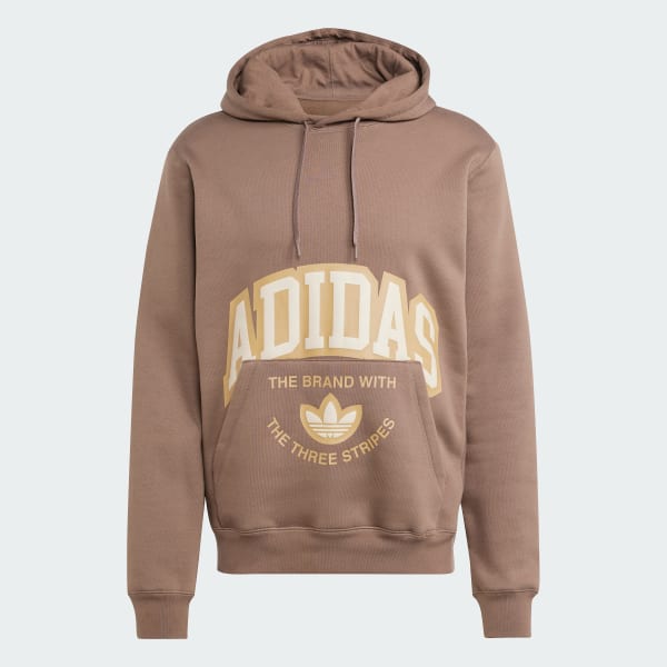 Adidas hoodie top gold logo